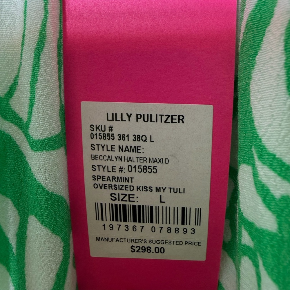 NWT Lilly Pulitzer Kiss My Tuli Floral Maxi Dress Size Large - Picture 2 of 6